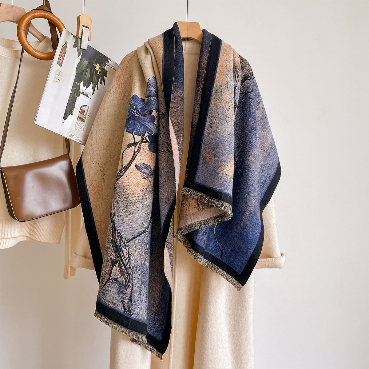 Pashmina Wrap Large - Bufanda de imitación de cachemira para