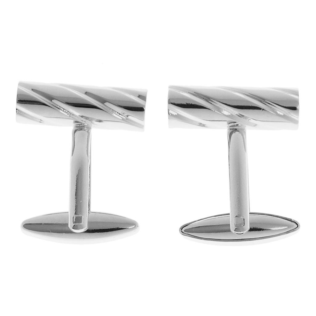 Tie Clip Silver - Mancuernillas de Concha de Caracol de