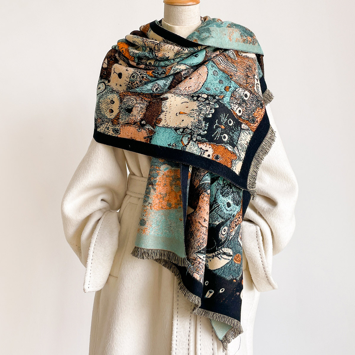 Bufanda de imitación de cachem - Pashmina Wrap Large reseña y precio